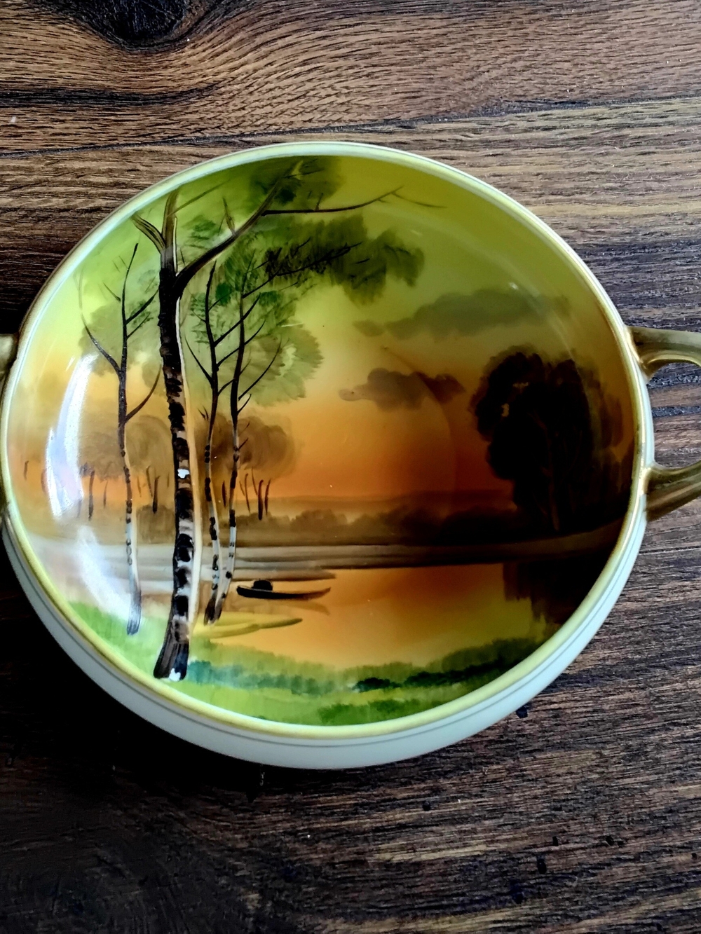 Nippon Hand-Painted Porcelain Decorative Vintage Bowl